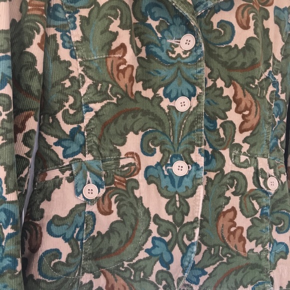 Size 0 Ann Taylor Loft Paisley Corduroy Blazer XS - Picture 3 of 5